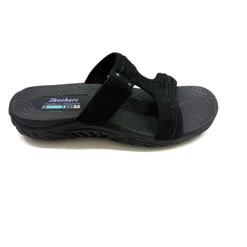 Skechers Black Comfort Slides Lifestyle Outdoor Sandals Size 6/36  ($) 5799